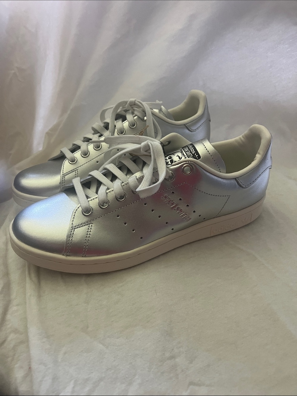 adidas Silver Metallic Stan Smith Sneakers